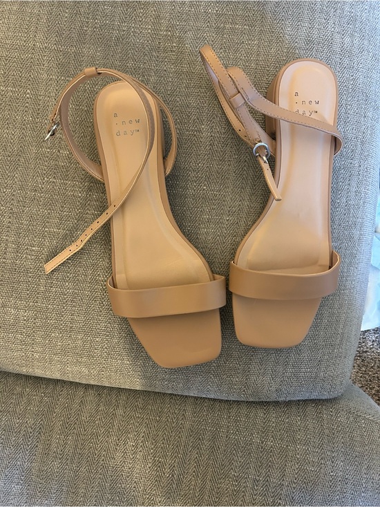 a new day Shoes - a new day Tan Square-Toe Ankle Strap Sandals